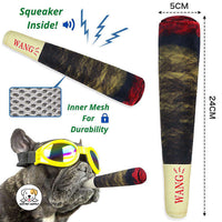 Eco Pet Supply Plush Pet Chew Toy – Durable, Squeaky, and Interactive Dog Toy for Aggressive Chewers with Novelty Cigar Design