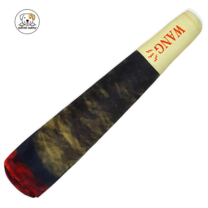 Eco Pet Supply Plush Pet Chew Toy – Durable, Squeaky, and Interactive Dog Toy for Aggressive Chewers with Novelty Cigar Design