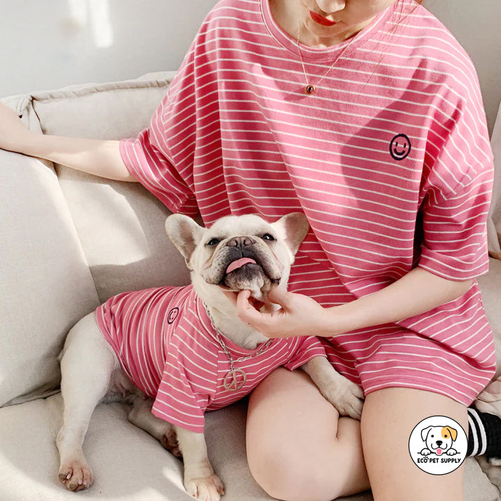 Eco Pet Supply Dog Summer T-Shirt Family Matching Outfits – Lightweight Breathable Pet Clothes for Warm Weather