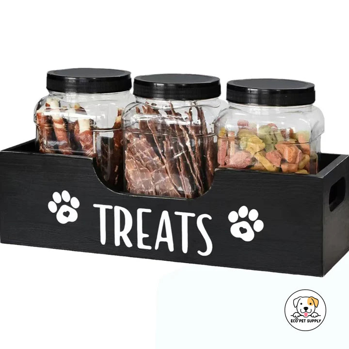 Eco Pet Supply Elegant Wooden Dog Treat Box – Stylish Storage for Fresh & Tasty Treats!
