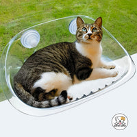 Eco Pet Supply Suspended Cat Hammock – Summer Window-Mounted Cat Bed with Strong Glass Suction Cups, Breathable Fabric, and Elevated Design for Indoor Cats