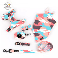 Eco Pet Supply baby Dog Harness Leash Set blue