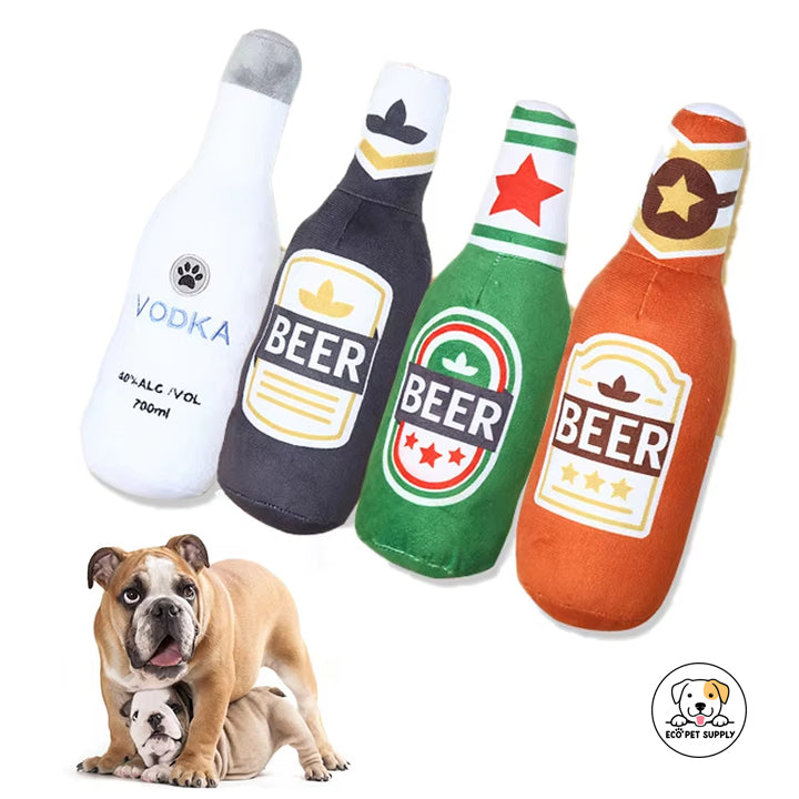 Eco Pet Supply Squeak Pet Beer Toy Bogs