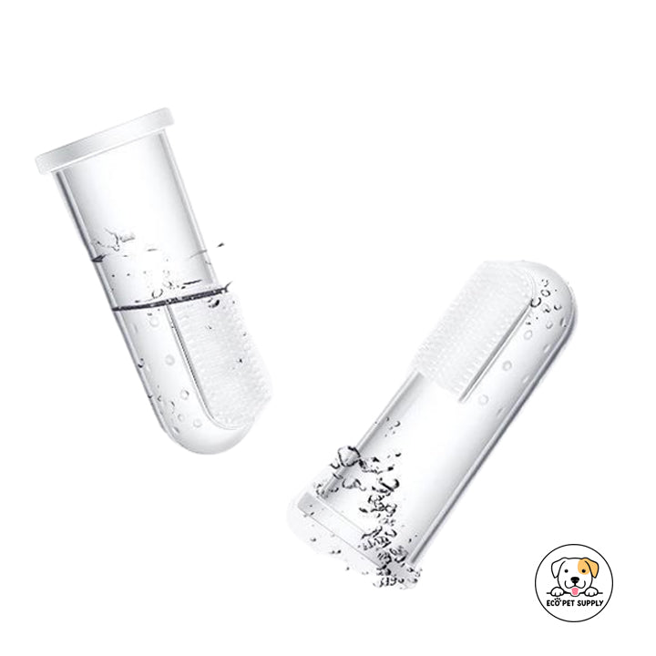 Eco Pet Supply Small Dog and Cat Toothbrush Trending Pet Finger Toothpaste Holder with Sustainable Plastic Silicone Materials