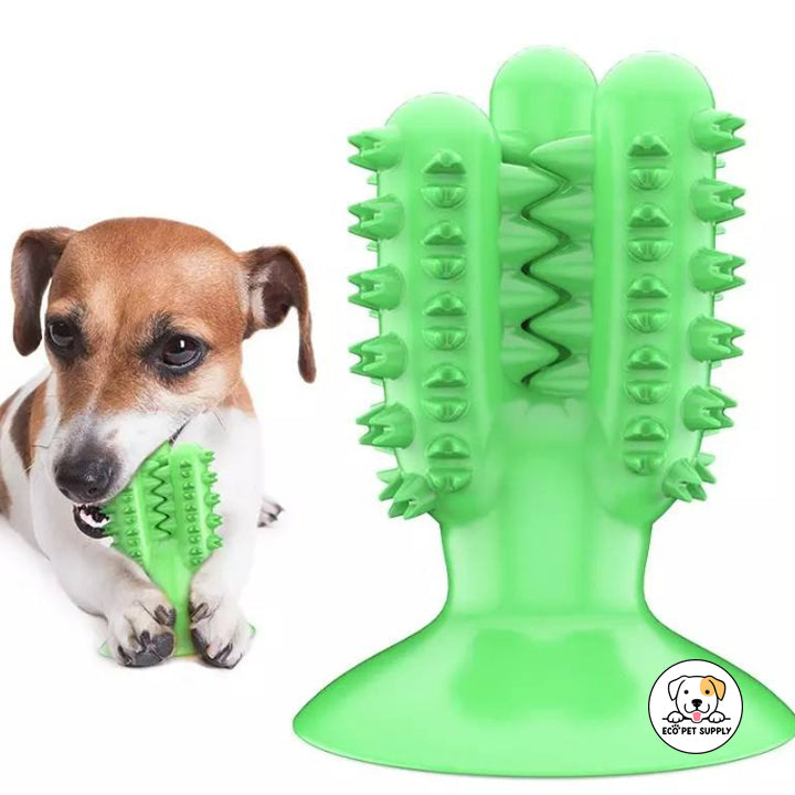Eco Pet Supply Cartoon‑Shaped Cactus TPR Dog Toothbrush