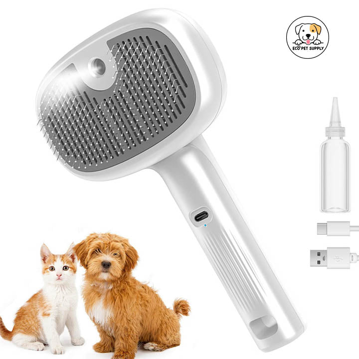 Eco Pet Supply Self-Cleaning Pet Hair Grooming Brush – Anti-Static, Water Spray Function, Ergonomic Design for Dogs and Cats