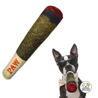Eco Pet Supply Plush Pet Chew Toy – Durable, Squeaky, and Interactive Dog Toy for Aggressive Chewers with Novelty Cigar Design