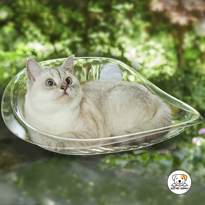 Eco Pet Supply Suspended Cat Hammock – Summer Window-Mounted Cat Bed with Strong Glass Suction Cups, Breathable Fabric, and Elevated Design for Indoor Cats