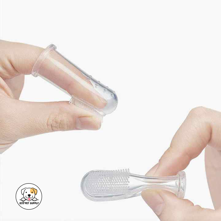 Eco Pet Supply Small Dog and Cat Toothbrush Trending Pet Finger Toothpaste Holder with Sustainable Plastic Silicone Materials
