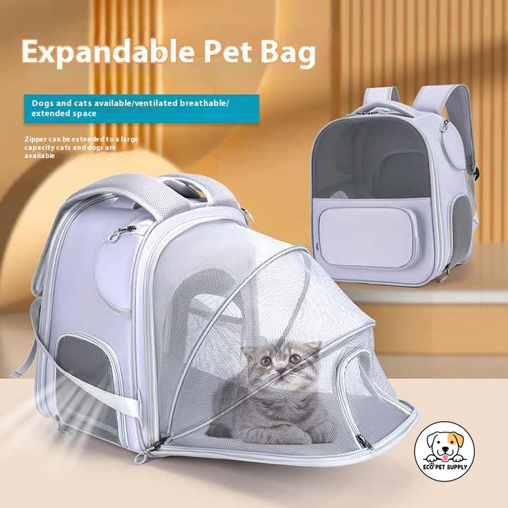 Eco Pet Supply Large Opening Foldable Pet Travel Bag with Expandable Capacity and Breathable Design for Dogs and Cats
