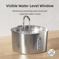 Eco Pet Supply 2.2L Ultra Quiet Pet Water Fountain – BPA-Free Automatic Water Dispenser for Cats & Dogs – 3 Flow Modes & 5-Level Filtration