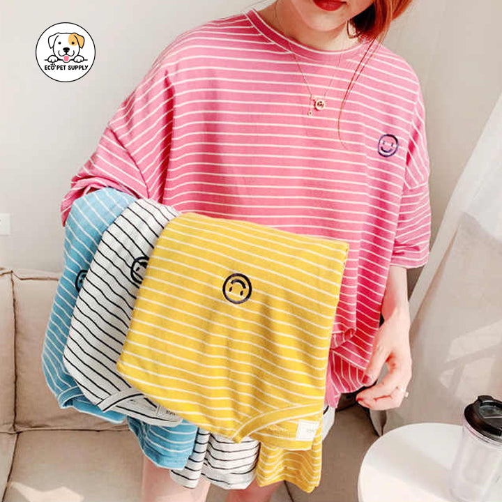 Eco Pet Supply Dog Summer T-Shirt Family Matching Outfits – Lightweight Breathable Pet Clothes for Warm Weather