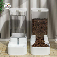 Eco Pet Supply 2-in-1 Automatic Pet Feeder and Water Dispenser – Gravity-Fed, Spill-Free, BPA-Free, Easy to Clean & Perfect for Cats and Dogs of All Sizes