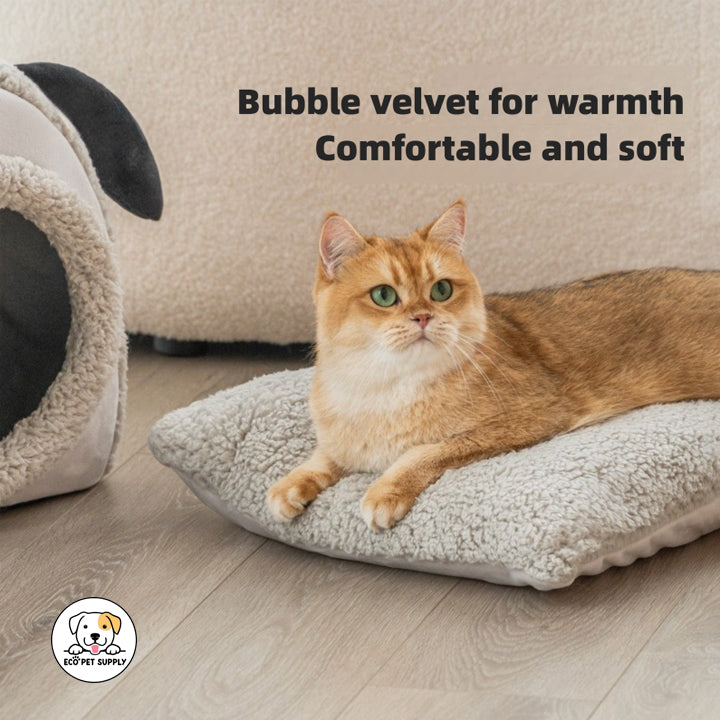 Eco Pet Supply Luxury Winter Warm Dog Bed with Non-Slip Bottom and Cozy Plush Interior for Small and Meduim Pets