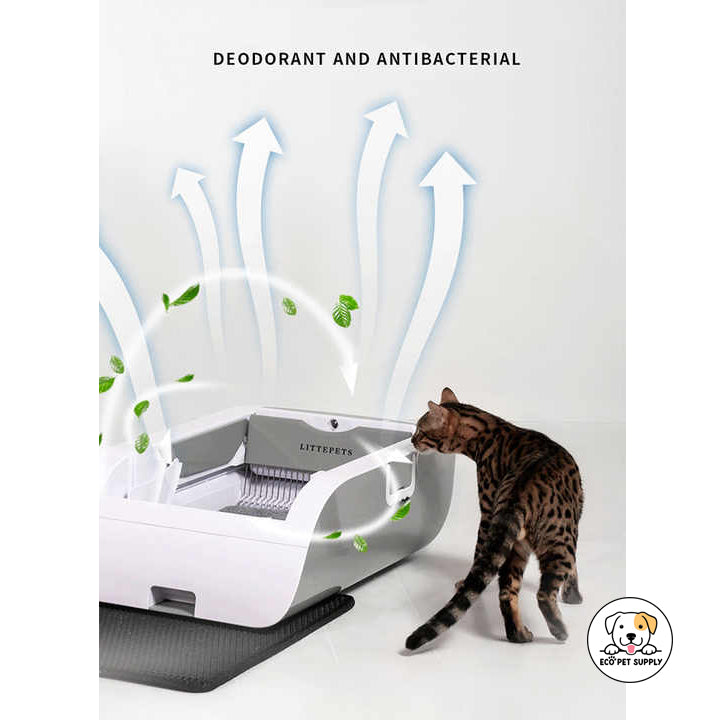 Eco Pet Supply Smart Self-Cleaning Pet Litter Box Gray