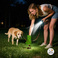 Eco Pet Supply  Plastic Material Biodegradable Dog Waste Bags with Rechargeable Led Holder Flashlight Dog Poop Bag