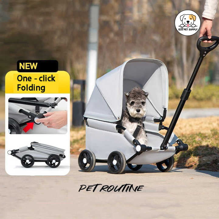 Eco Pet Supply Lightweight Foldable Double Pet Stroller