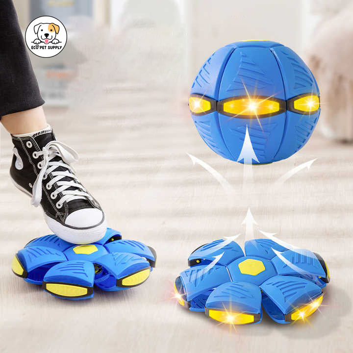 Eco Pet Supply Interactive UFO Dog Toy – Durable Plastic Design with Engaging Lights and Sounds for Active Play and Mental Stimulation