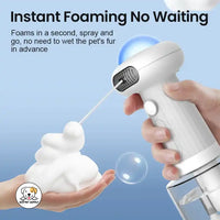 Eco Pet Supply Automatic Pet Foam Machine – Rechargeable Dog Bath Dispenser with IPX7 Waterproof Design, 1200mAh Battery, and Efficient Shampoo Mixing for Cats and Dogs