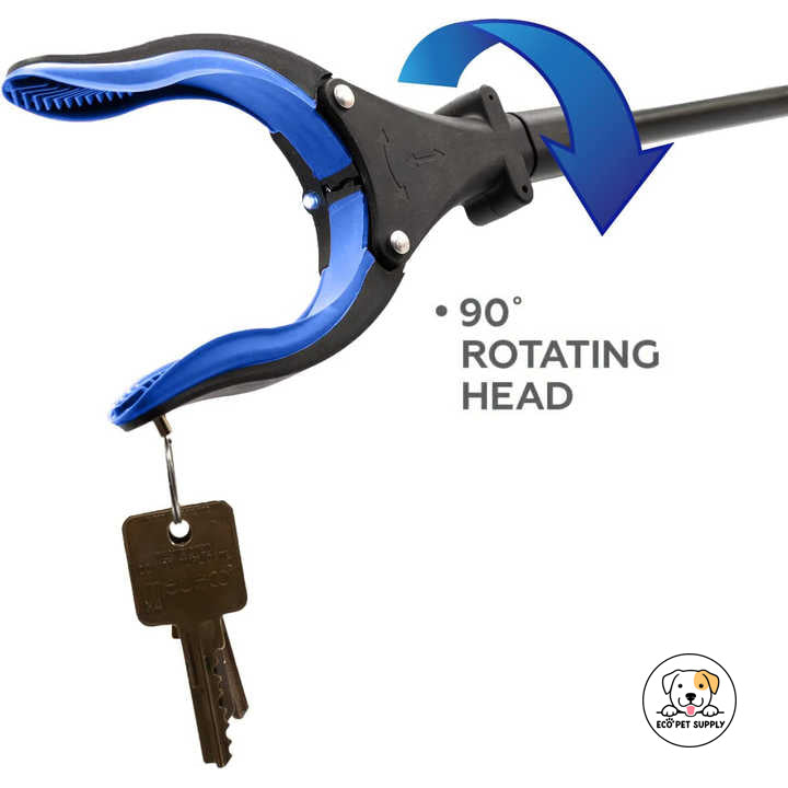 Eco Pet Supply LED Light Foldable Grabber Reacher Tool - 32” Extra Long Foldable Gripper and Reaching Tool - Heavy Duty Pick Up Stick Grabbers for Pet, Trash,