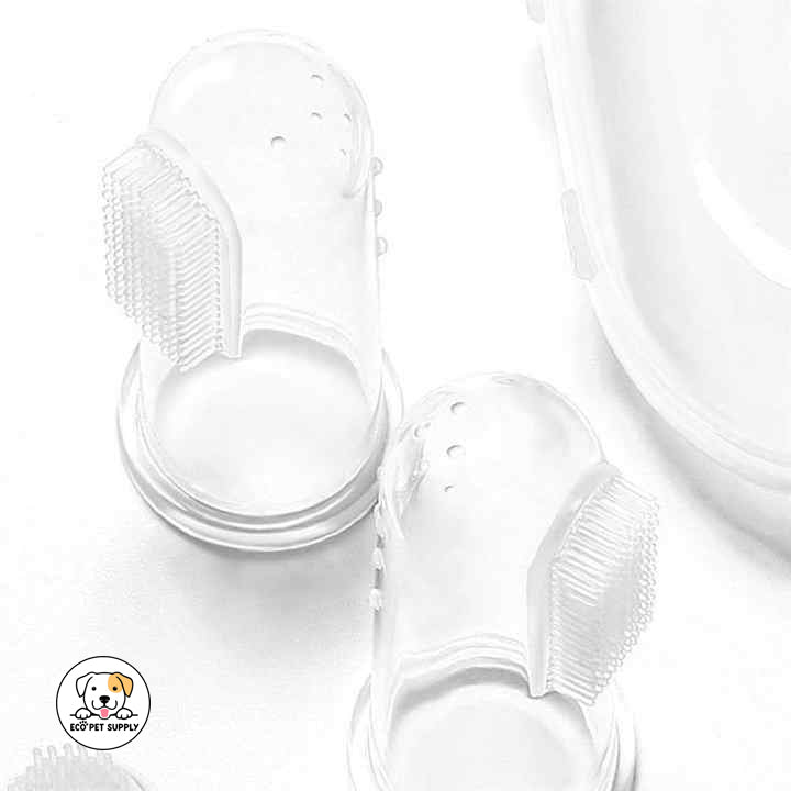 Eco Pet Supply Small Dog and Cat Toothbrush Trending Pet Finger Toothpaste Holder with Sustainable Plastic Silicone Materials