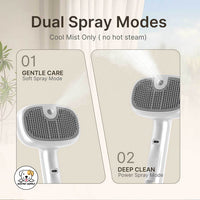 Eco Pet Supply Self-Cleaning Pet Hair Grooming Brush – Anti-Static, Water Spray Function, Ergonomic Design for Dogs and Cats