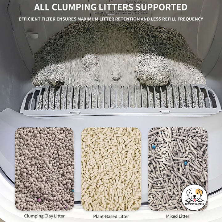 Eco Pet Supply Smart Self-Cleaning Cat Litter Box Brown