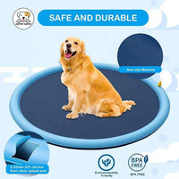 Eco Pet Supply Dog Sprinkler Splash Pad – Durable PVC Outdoor Water Play Mat for Pets with Anti-Slip Design, 170cm Diameter, Easy Setup for Summer Fun