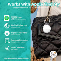 Eco Pet Supply Find My Smart Air Tag – Mini GPS Tracker for Keys, Wallets, Luggage & Pets – Compatible with iOS Find My Network