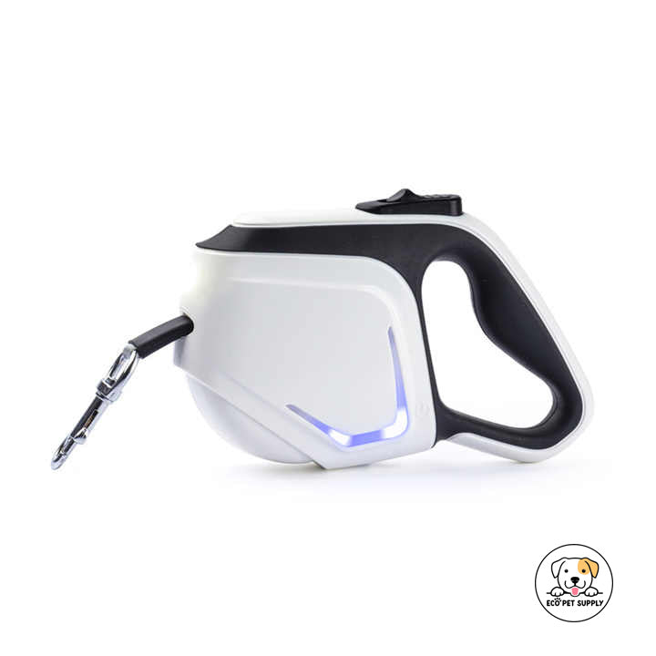 Eco Pet Supply LED Automatic Retractable Pet Leash – 3M/5M Lengths, Built-in Flashlight, LED Light Strip, Reflective Tape, Ergonomic Handle