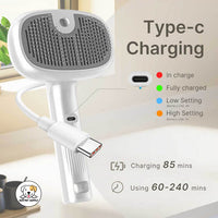 Eco Pet Supply Self-Cleaning Pet Hair Grooming Brush – Anti-Static, Water Spray Function, Ergonomic Design for Dogs and Cats