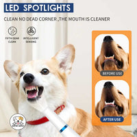 Eco Pet Supply Ultrasonic Dog Teeth Cleaning Kit – Professional Dental Care Tool for Dogs and Cats – Plaque and Tartar Remover with LED Light