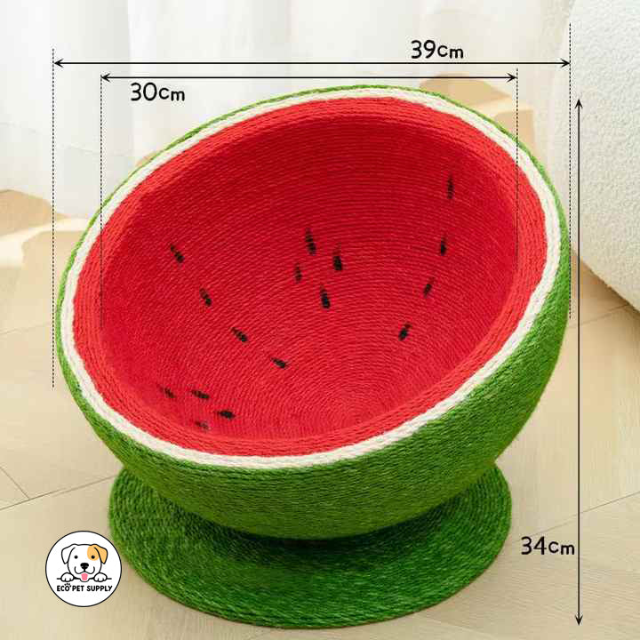 Eco Pet Supply Watermelon Natural Sisal Cat Scratcher Bed
