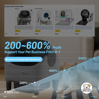 Eco Pet Supply Smart Self-Cleaning Cat Litter Box Brown