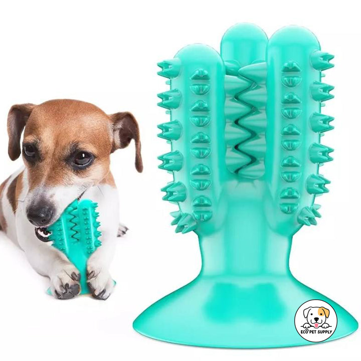 Eco Pet Supply Cartoon‑Shaped Cactus TPR Dog Toothbrush