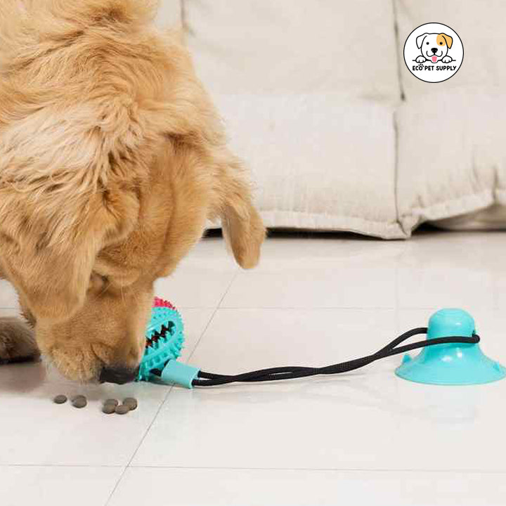 Eco Pet Supply TPR Dog Chew Toy with Durable Rope – Interactive Durable Dog Toy for Teeth Cleaning and Play