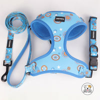 Eco Pet Supply baby Dog Harness Leash Set blue