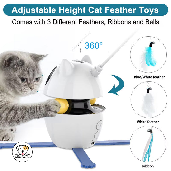 Eco Pet Supply Smart Electric Rolling Cat Toy – Automatic Interactive LED Play Ball for Energetic Indoor Cats