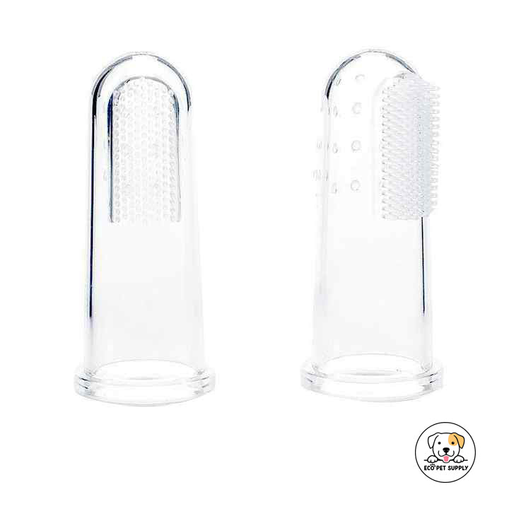 Eco Pet Supply Small Dog and Cat Toothbrush Trending Pet Finger Toothpaste Holder with Sustainable Plastic Silicone Materials