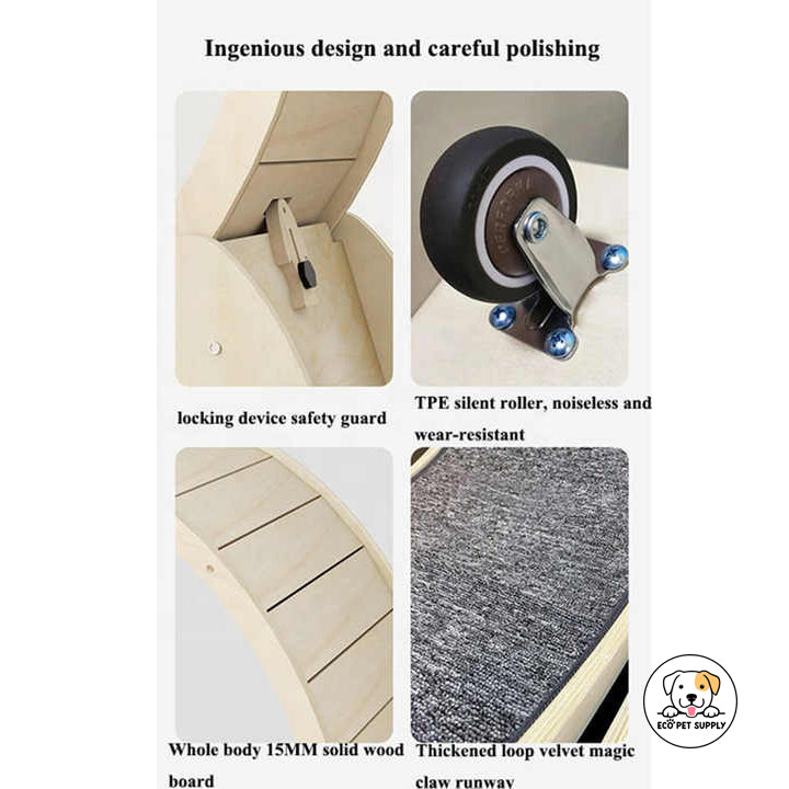 Eco Pet Supply Circle Household Interactive Pet Tread Running Wheel – Durable Fiberboard Cat Climbing Frame for Indoor Exercise & Play