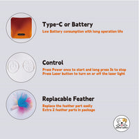 Eco Pet Supply Interactive Automatic Cat Toy with LED Lights, Rolling Ball and Rechargeable Motion Sensor Fun