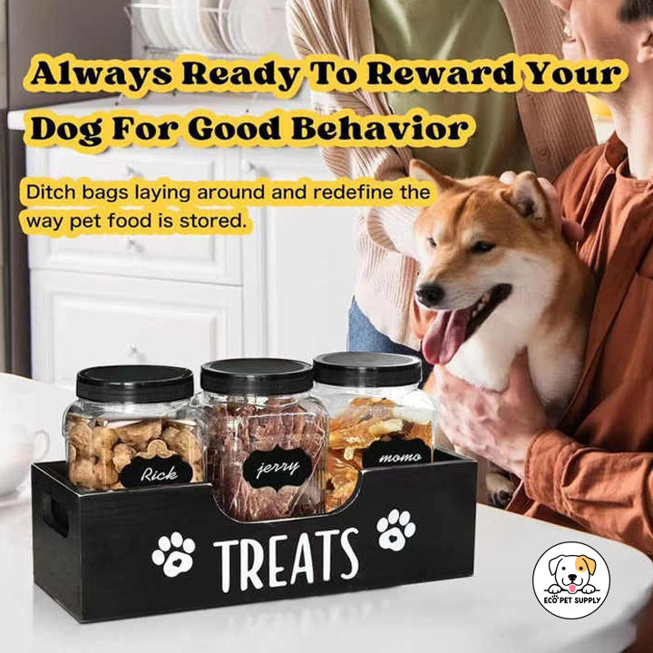 Eco Pet Supply Elegant Wooden Dog Treat Box – Stylish Storage for Fresh & Tasty Treats!