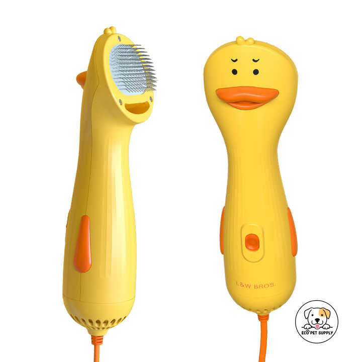 Eco Pet Supply 2‑In‑1 Pet Grooming Tool Yellow Duck