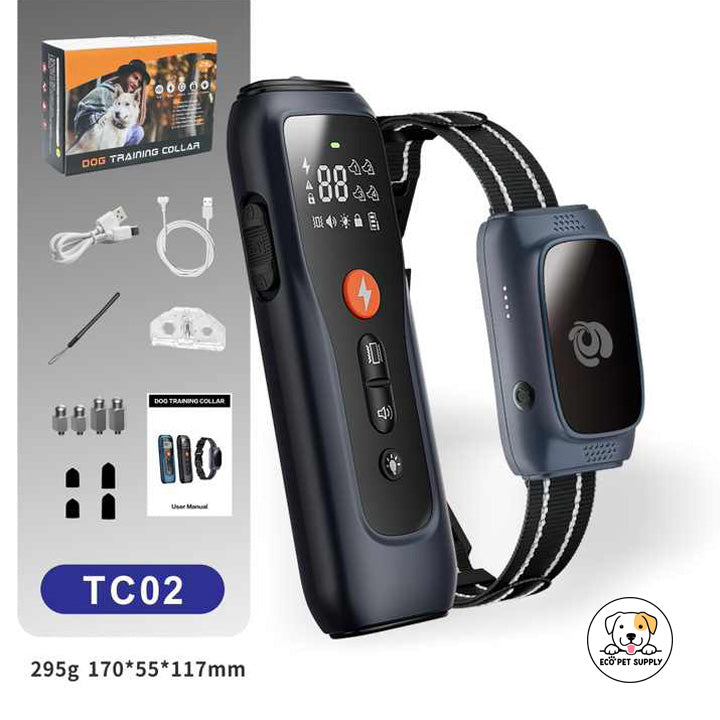 Eco Pet Supply Pet Training Anti Bark Dog Collar with Wrist Strap