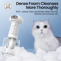 Eco Pet Supply Automatic Pet Foam Machine – Rechargeable Dog Bath Dispenser with IPX7 Waterproof Design, 1200mAh Battery, and Efficient Shampoo Mixing for Cats and Dogs