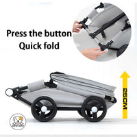 Eco Pet Supply Lightweight Foldable Double Pet Stroller