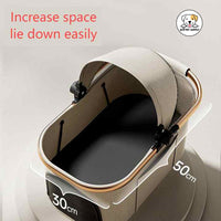 Eco Pet Supply Foldable Pet Travel Stroller – Lightweight and Compact Carrier for Small Dogs and Cats – Easy Maneuverability and Convenient Storage