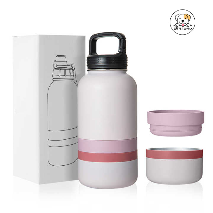 Eco Pet Supply Dog Travel Water Bottle – Portable Leak-Proof Pet Water Dispenser with Foldable Bowl