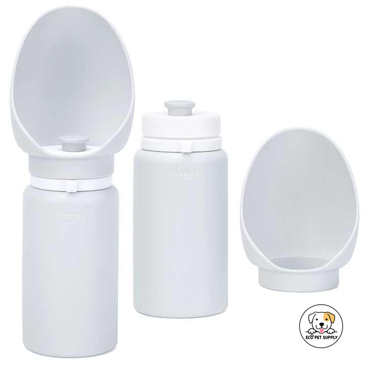 Eco Pet Supply Outdoor Portable Water Cup for Walking – Leak-Proof, Collapsible Pet Water Bottle with Built-In Bowl – Ideal for Hiking, Travel, and Daily Walks