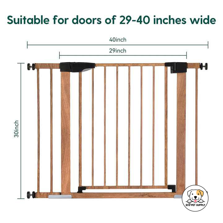 Eco Pet Supply Adjustable Child Safety Gate for Stairs and Doorways Retractable and Pet Friendly Baby Gate